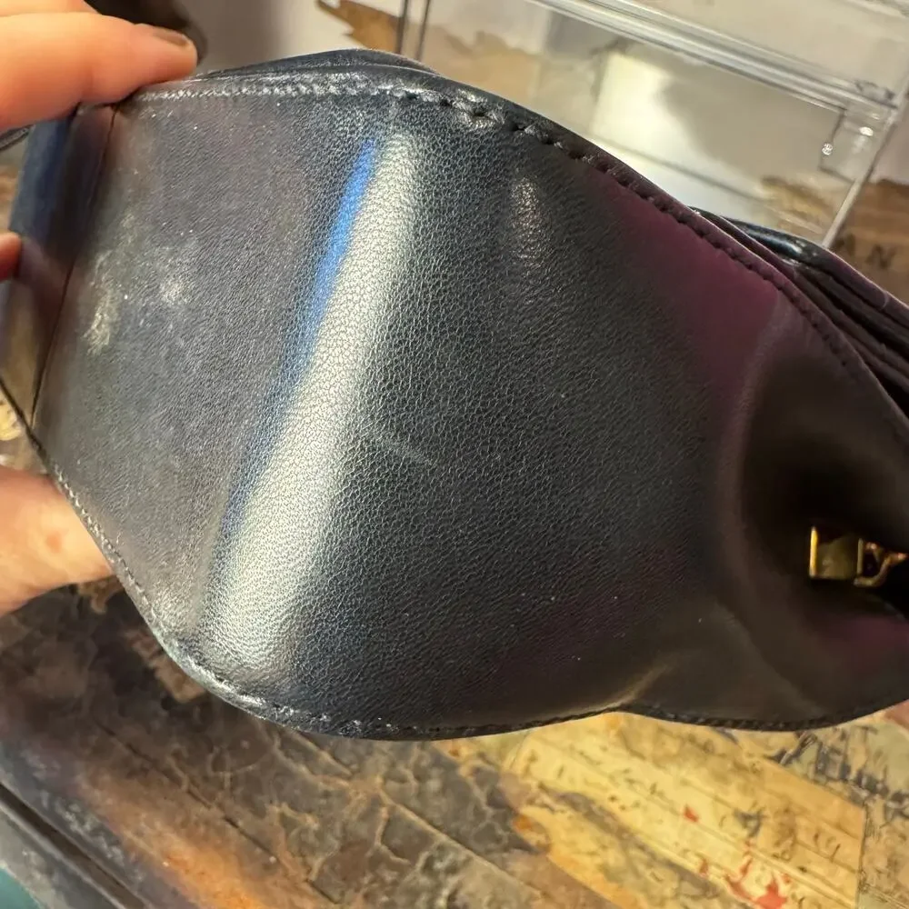 YSL Laurent Chevron Suplice Black Lambskin Double Flap Crossbody Bag GHW‎ CoA - Picture 10 of 10